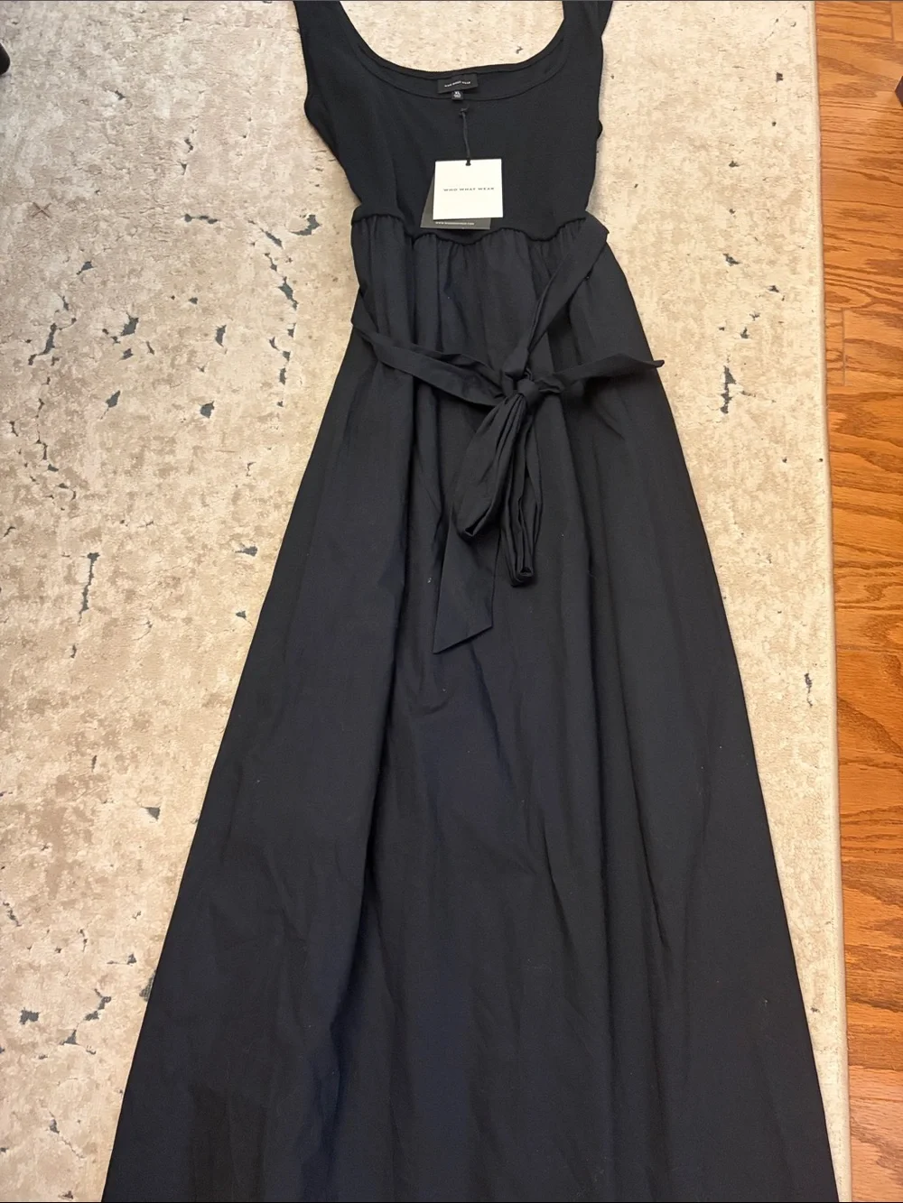NWT Who What Wear Black Maxi Dress- Classic A-Line - Picture 3 of 3